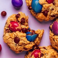 Overhead photo of our gluten-free monster cookies